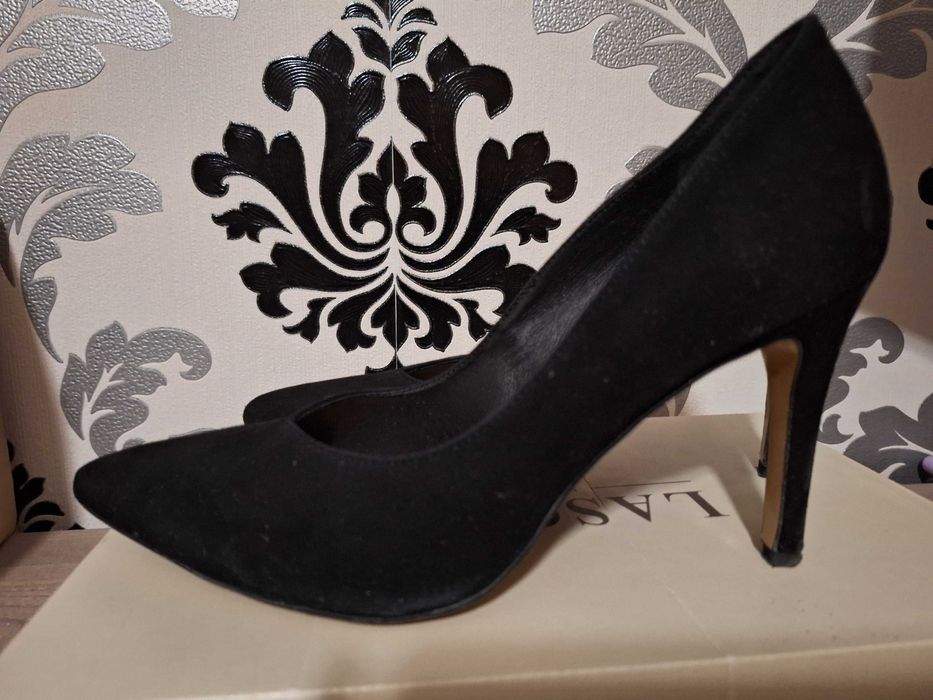 Czółenka Lasocki, szpilki 39 skóra, czarne