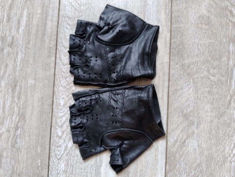 Перчатки без пальців шкіряні чоловічі