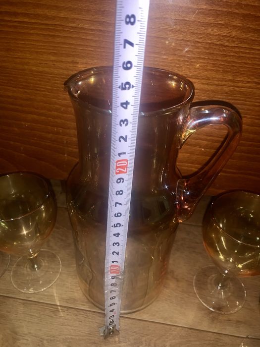 Кувшин  бокалы  подсвечник винтаж