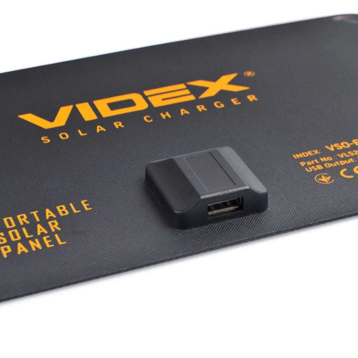 Портативний зарядний пристрій сонячна панель VIDEX VSO-F505U 5W
