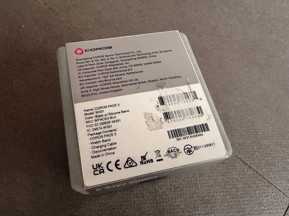 Nowy smartwatch Coros Pace 3 Czarny GW24m