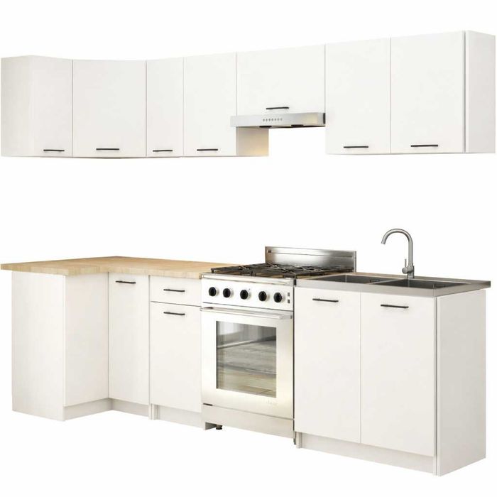 Meble kuchenne narożne białe z blatem dostawa wliczona w cenę !!!