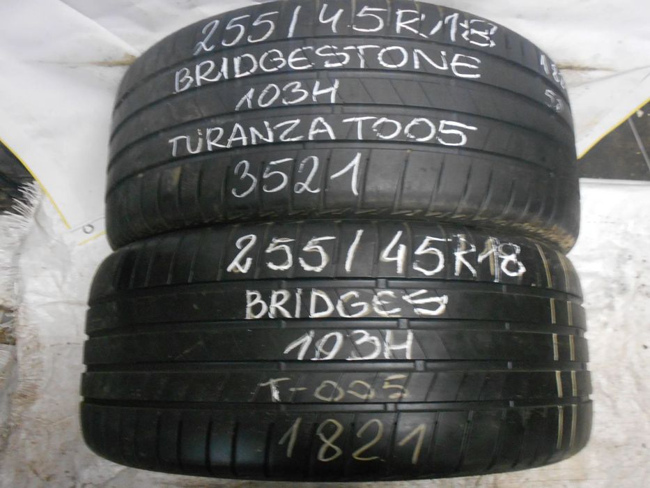 OPONY 255/45R18 BRIDGESTONE TURANZA T005 DOT 3521 7.7MM