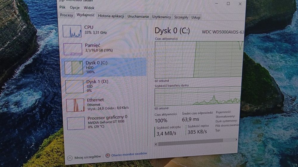 Komputer Intel i5 HDD SDD LED
