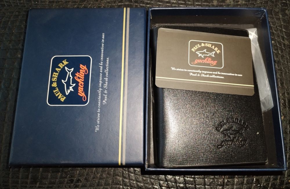 Carteira nova pele Paul & Shark preta