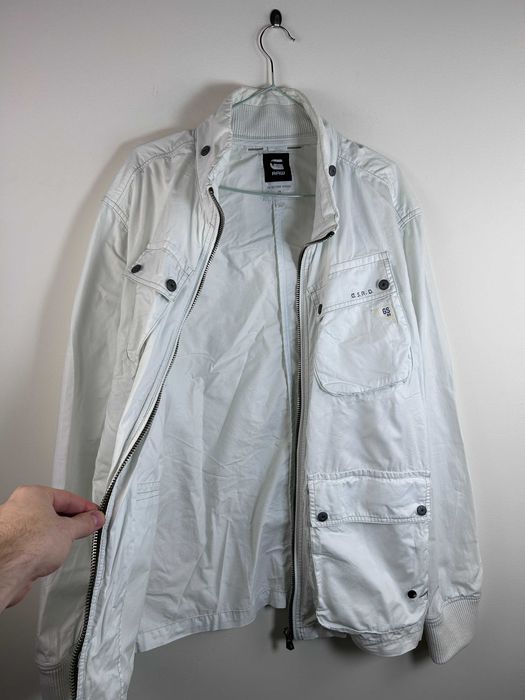 G-STAR Raw Military Style Cargo Multi Pockets White Jacket