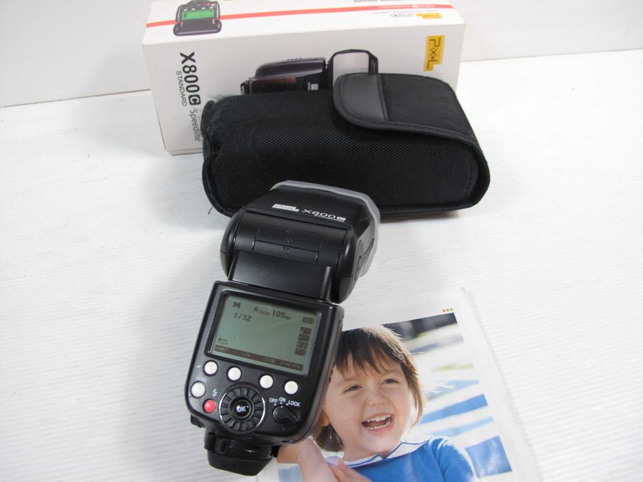 Flash Canon Pixel X800C na caixa e bolsa como novo,TEMOS Outros Flashs