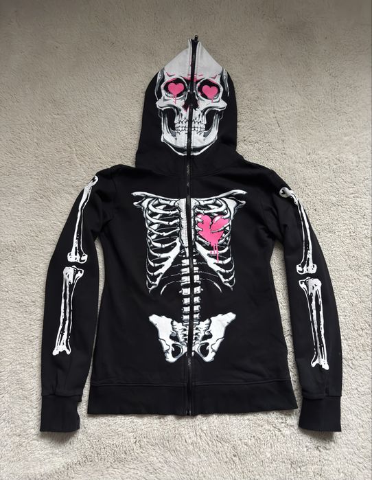 Bluza szkielet alt alternative emo scene y2k 2000s harajuku goth