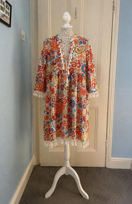 Kolorowa sukienka boho hippi hit lato