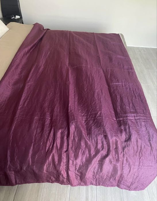 4 cortinas cor berinjela