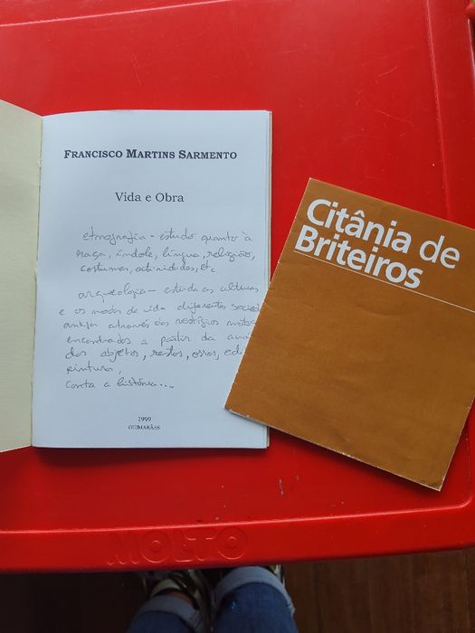 Livro Técnico com a biografia de Francisco Martins Sarmento
