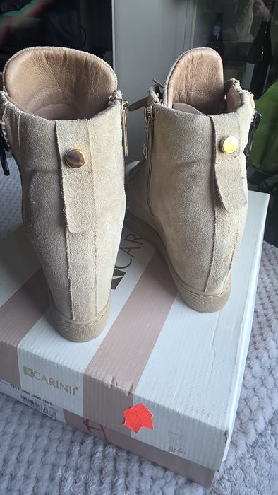 Sneakersy botki Carinii beżowe r. 39