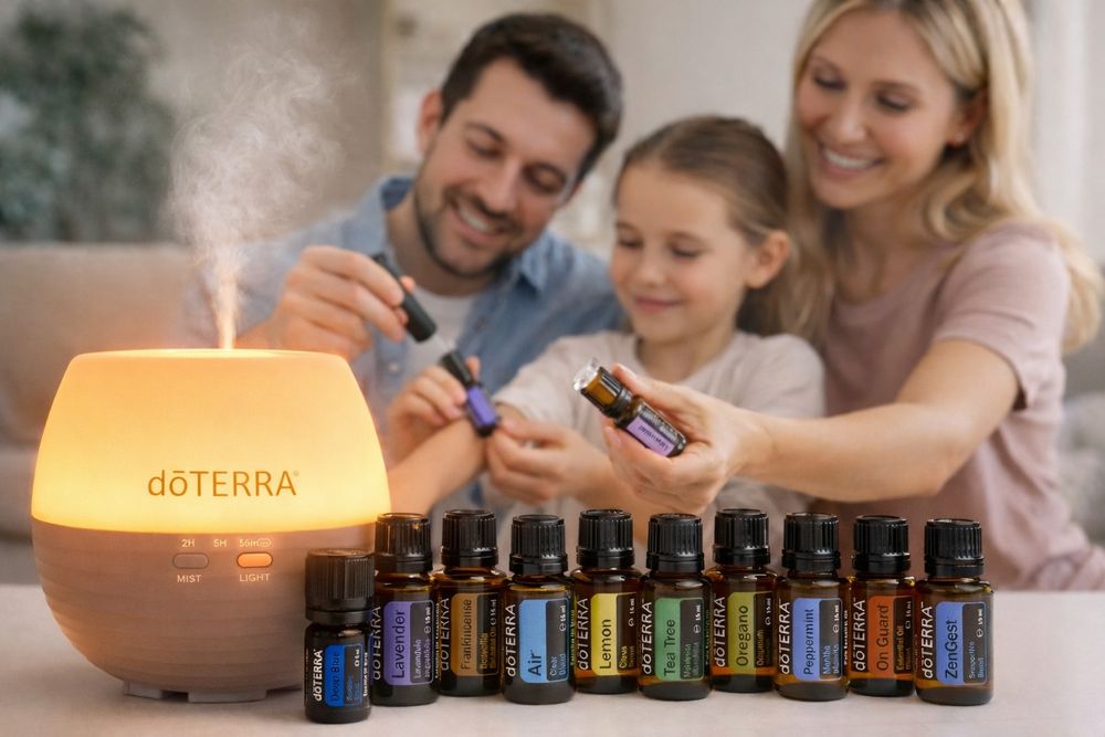 Nowy zestaw 10 olejków naturalnych, Doterra plus dyfuzor