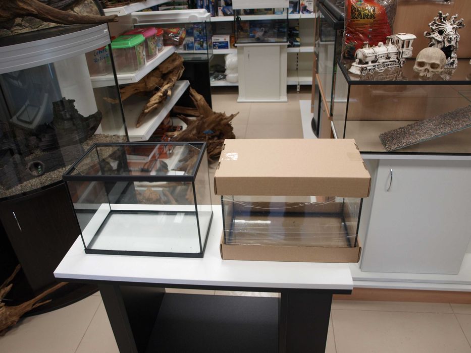 Akwarium prostokąt 35x21x26 + pokrywa szklana