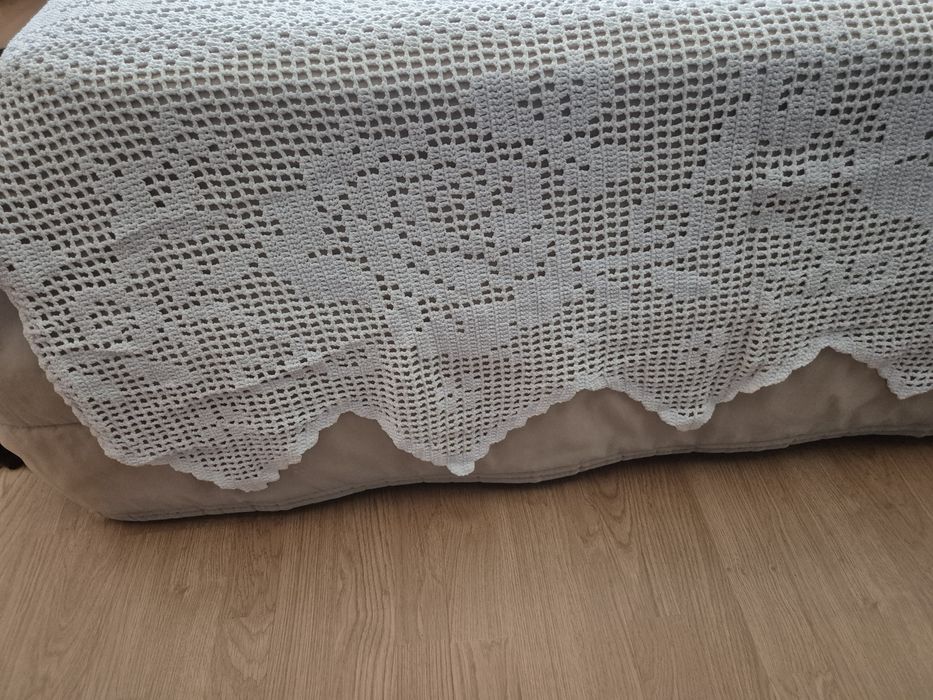 Colcha edredom em crochê.