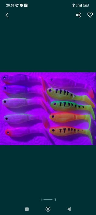 Zestaw przynęt wędkarskie przynęty gumowe rybki  8 cm