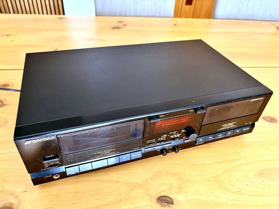 Deck de cassettes duplo Sansui, modelo D-X317WR