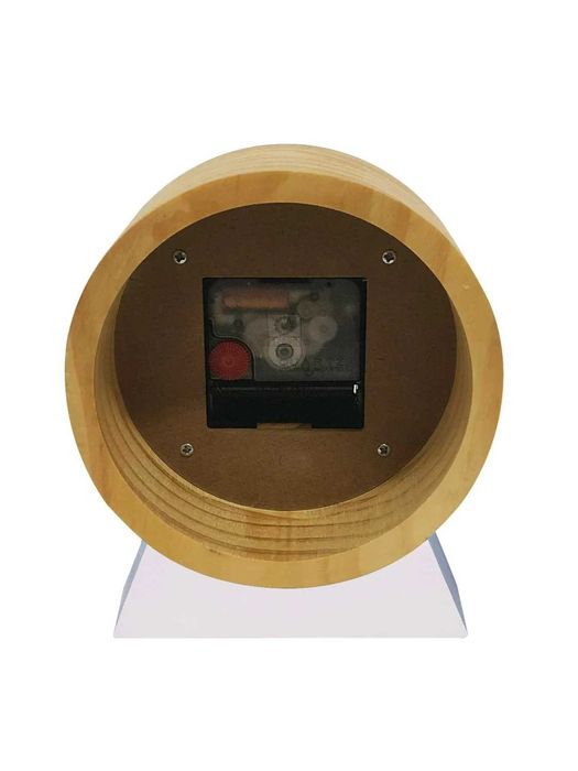 Будильник Bloke White, дерев’яний будильник,кварцовий механізм