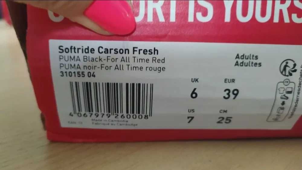 НОВІ чудові кросівки Puma Softride Carson Fresh, чорного кольору, розмір 39