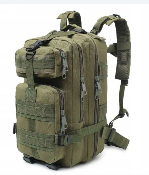 Plecak taktyczny, sportowy, pojemny, męski, damski, khaki, 30L, mocny
