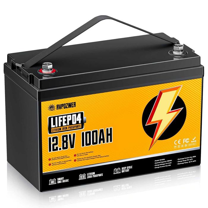 Акумулятор LiFePO4 AVPOZWER 12.8V 100Ah з BMS