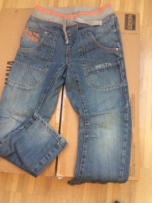 Spodnie chlopiece jeansowe r.134 Smyk 2 pary