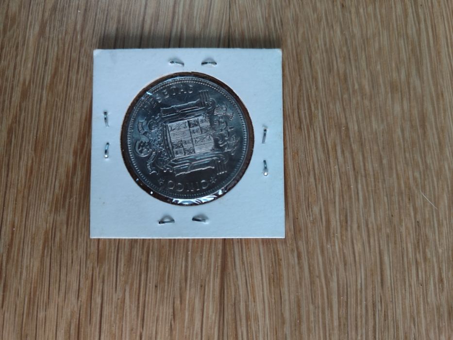 Moeda 5 pesetas 1949 estrela 49