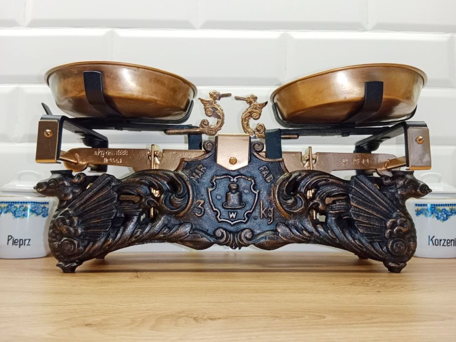 Przedwojenna waga szalkowa MAR FAB 3kg