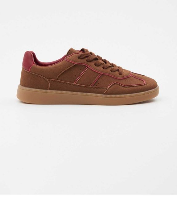 Sneakersy z imitacji zamszu