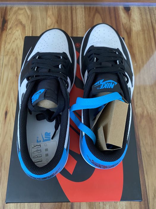 Jordan 1 Low Black Dark Powder Blue 39