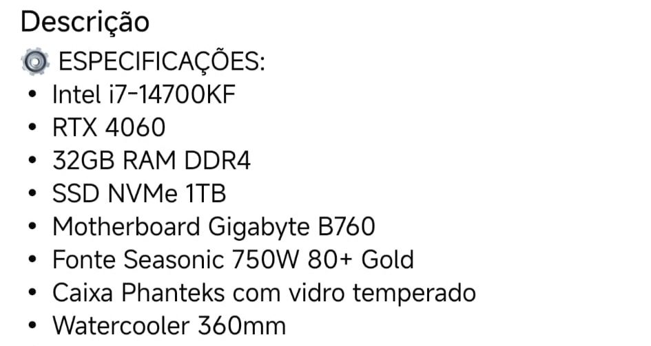 Setup Gaming Completo NOVO