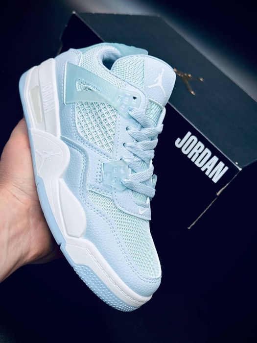 Nike Jordan Aura 4 blue шкіряні кросівки жіночі голубі/ найк джордан