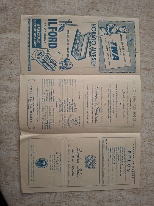 Programa antigo cinema português senhora Fátima