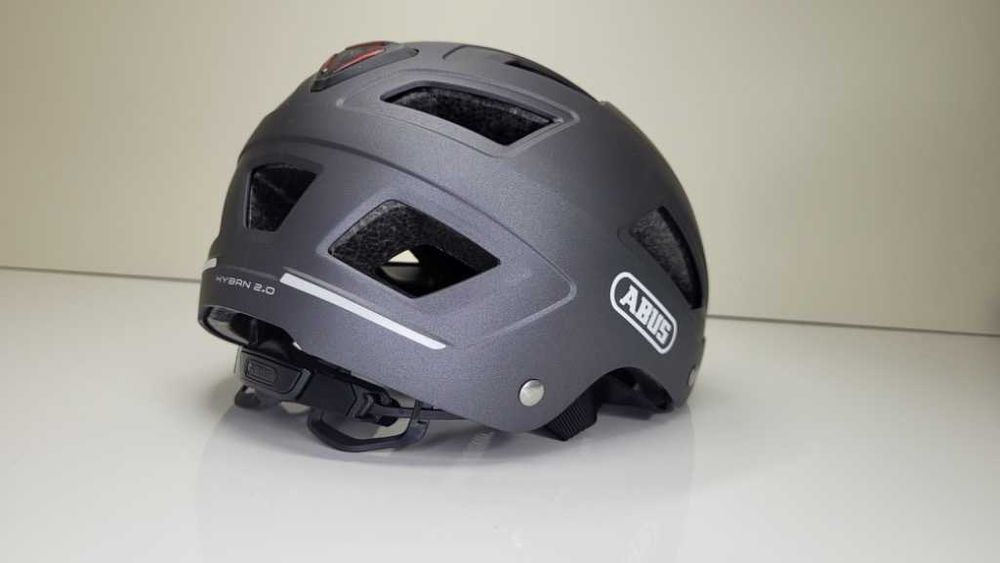 Miejski kask rowerowy ABUS HYBAN 2.0 titan rozmiar M 52-58cm
