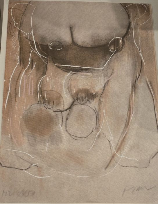 Serigrafia A3 da Maternidade Índia de Júlio Pomar