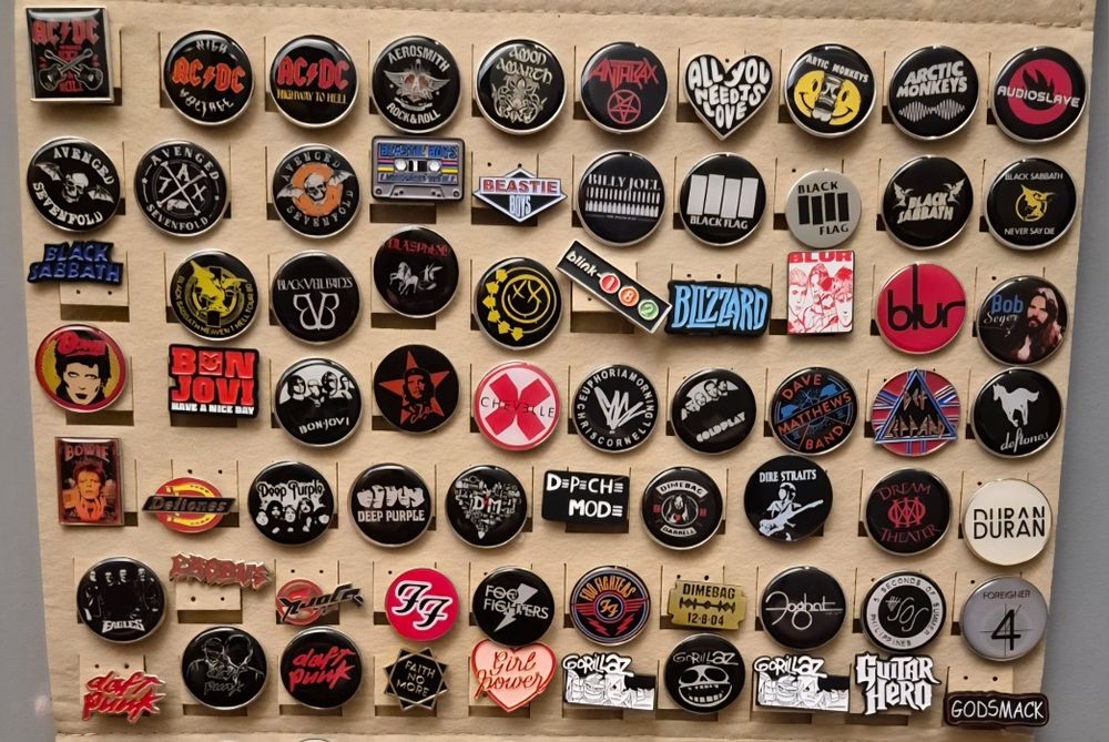 1/2 Pins de Bandas Rock Metal