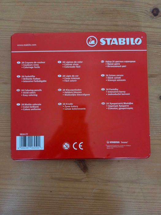 24 lápis de cor da Stabilo