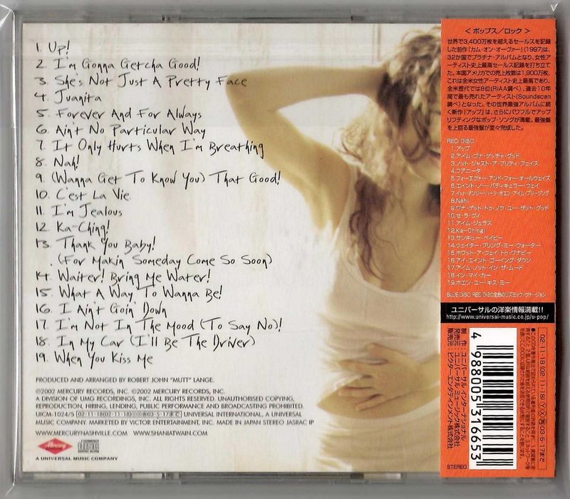 Shania Twain - Up! [2xCD] OBI JAPAN