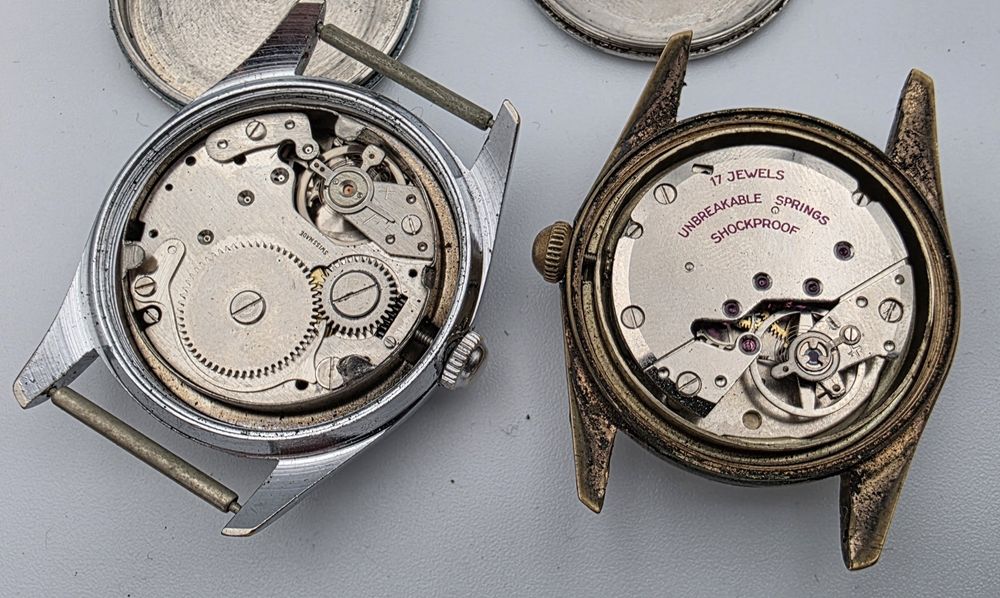 2 zegarki męskie Kings i Mortima nakręcane mechaniczne