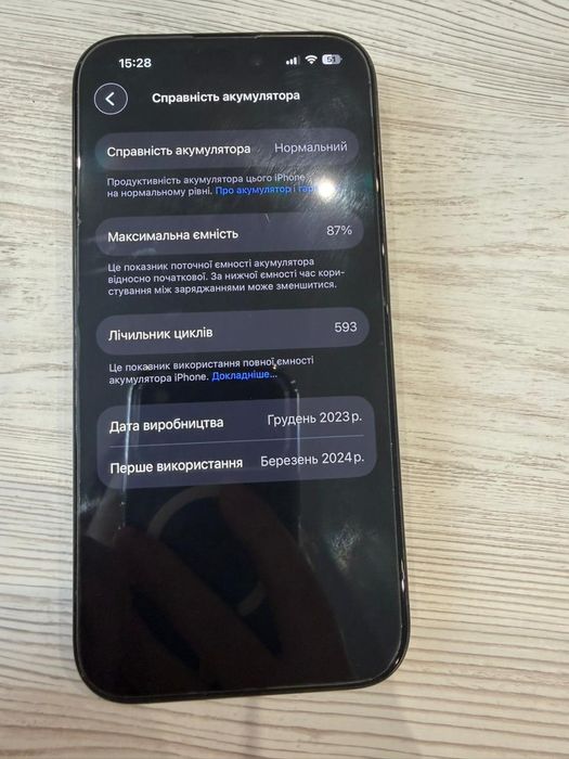 Продам Iphone 15 pro 128GB BLACK Titanium Продам айфон 15 про
