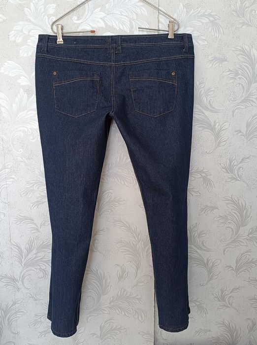 р 16-18 / 50-52-54 сині джинси штани великі стрейчові 78% бавовна DP