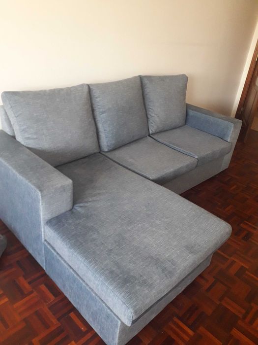 Sofa com chaise long pouco uso