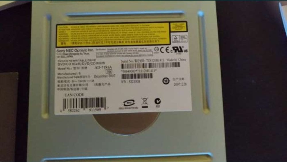 Gravador DVD interno Sony lightscribe