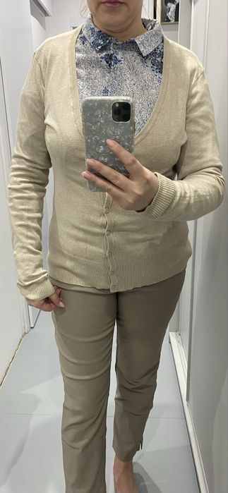 Beżowy sweterek Kardigan na guziki H&M xl-xxl