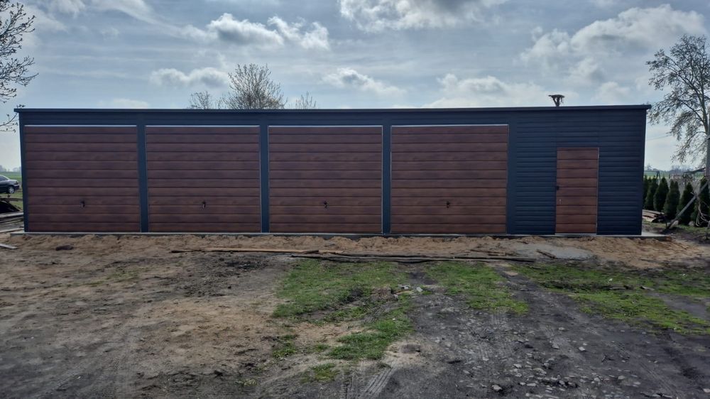 Garaz blaszak 15x7 spad na tyl