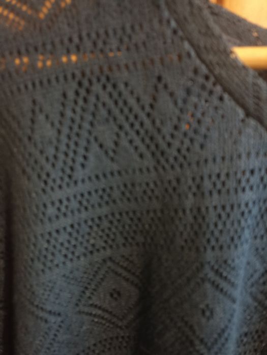 Sweter damski ażurowy granatowy r. 58