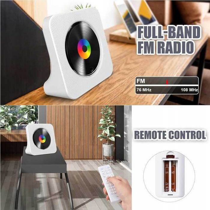 Odtwarzacz płyt CD KC-806 głośnik bluetooth pilot