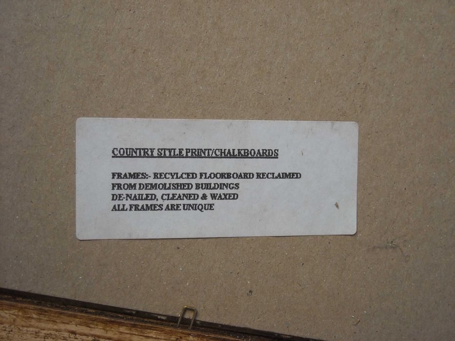 Quadros rusticos grandes moldura madeira reciclada