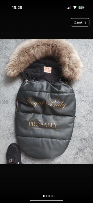 Śpiwór do wózka z futerkiem