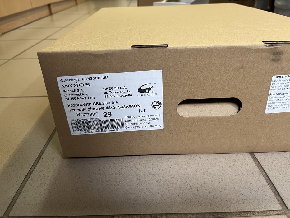 Trzewiki zimowe Wzor 933A/MON rozm. 29